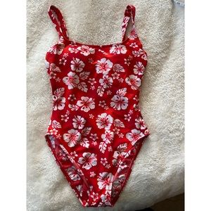 One piece swimsuit with slightly padded bra